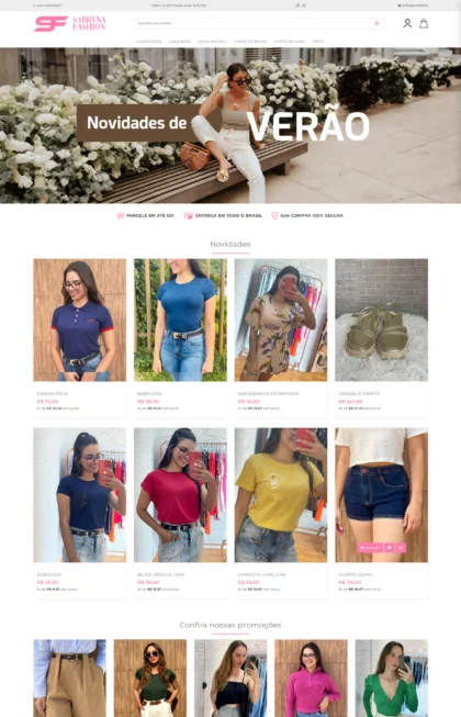 Layout do site Sabryna Fashion