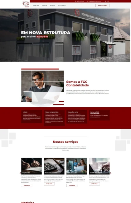 Layout do site FGG Contabilidade